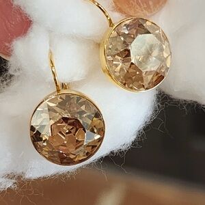 Retired, LARGE, Gold, Authentic Swarovski Bella Earrings, 901640. NEW.